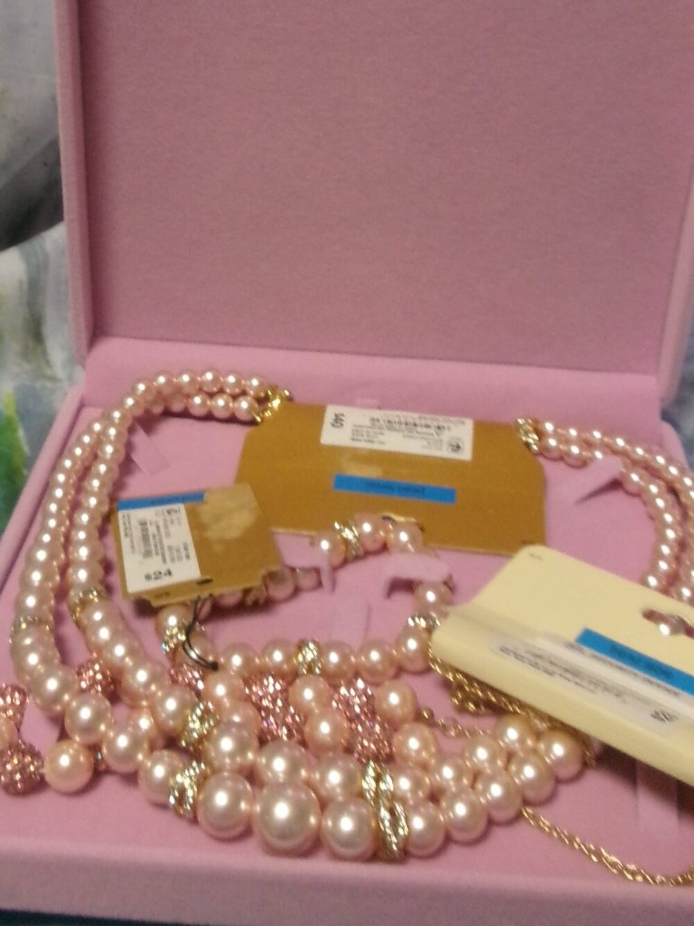 NWT Monet - 3 Piece Pink Faux Pearl Jewelry